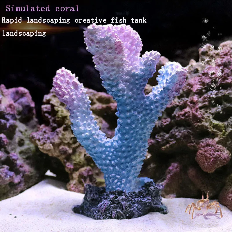 Hot sale resin  artificial colorful coral  fish tank  rock coral staues for home decoration