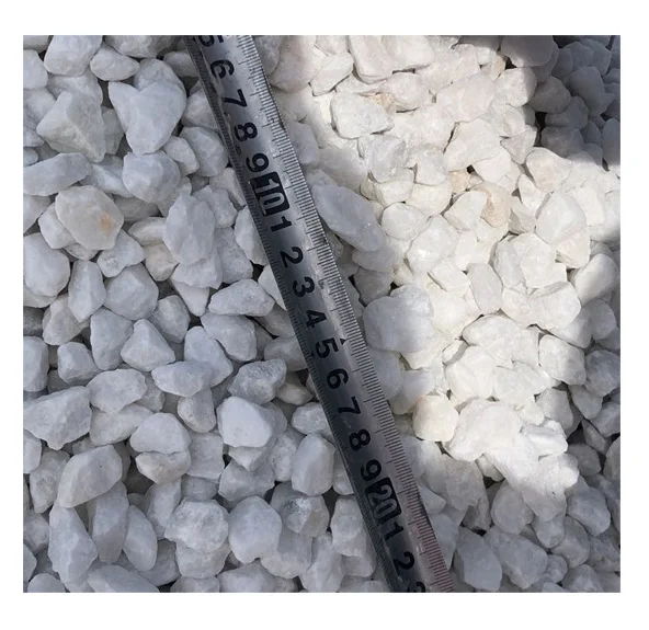 natural  snow white tumble sparkle decoration natural stone  pebbles wholesale price
