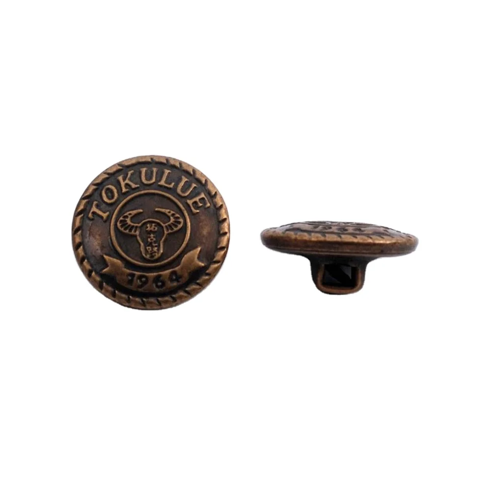 Antique Brass Coat Button Round Suit Button Sewing Cufflinks Buttons   BM10663