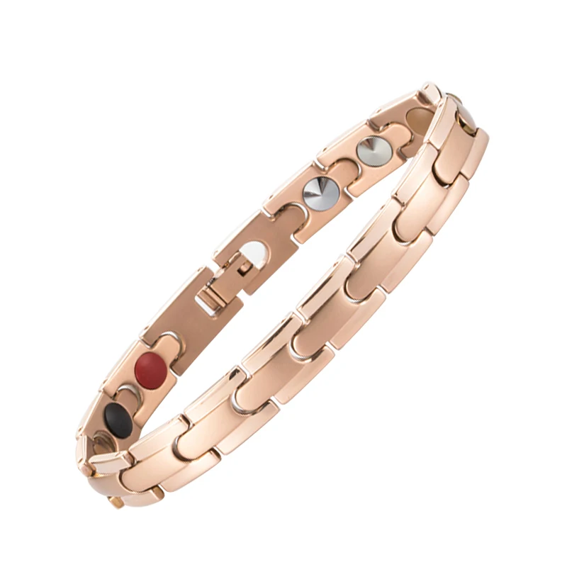 Factory Custom Healthy Energy Magnetic Bracelet Men Titanium Germanium Negative Ion Bracelets Bangle