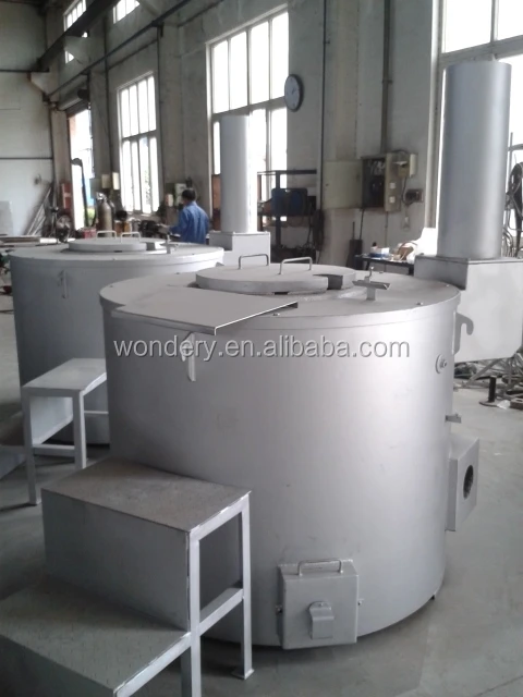 Diesel Oil 100kg Aluminum Crucible Melting Furnace