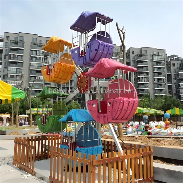 amusement rides double kids portable ferris wheel Park kids small games ferris wheel classical fiberglass small ferris wheel