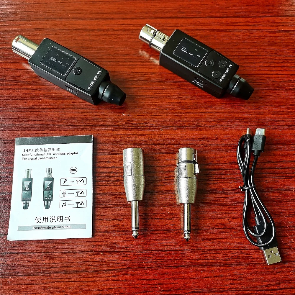 M-ONE UHF микрофоны DSP Проводная Беспроводная система XLR передатчик приемник сигнала адаптер для динамического 48 В