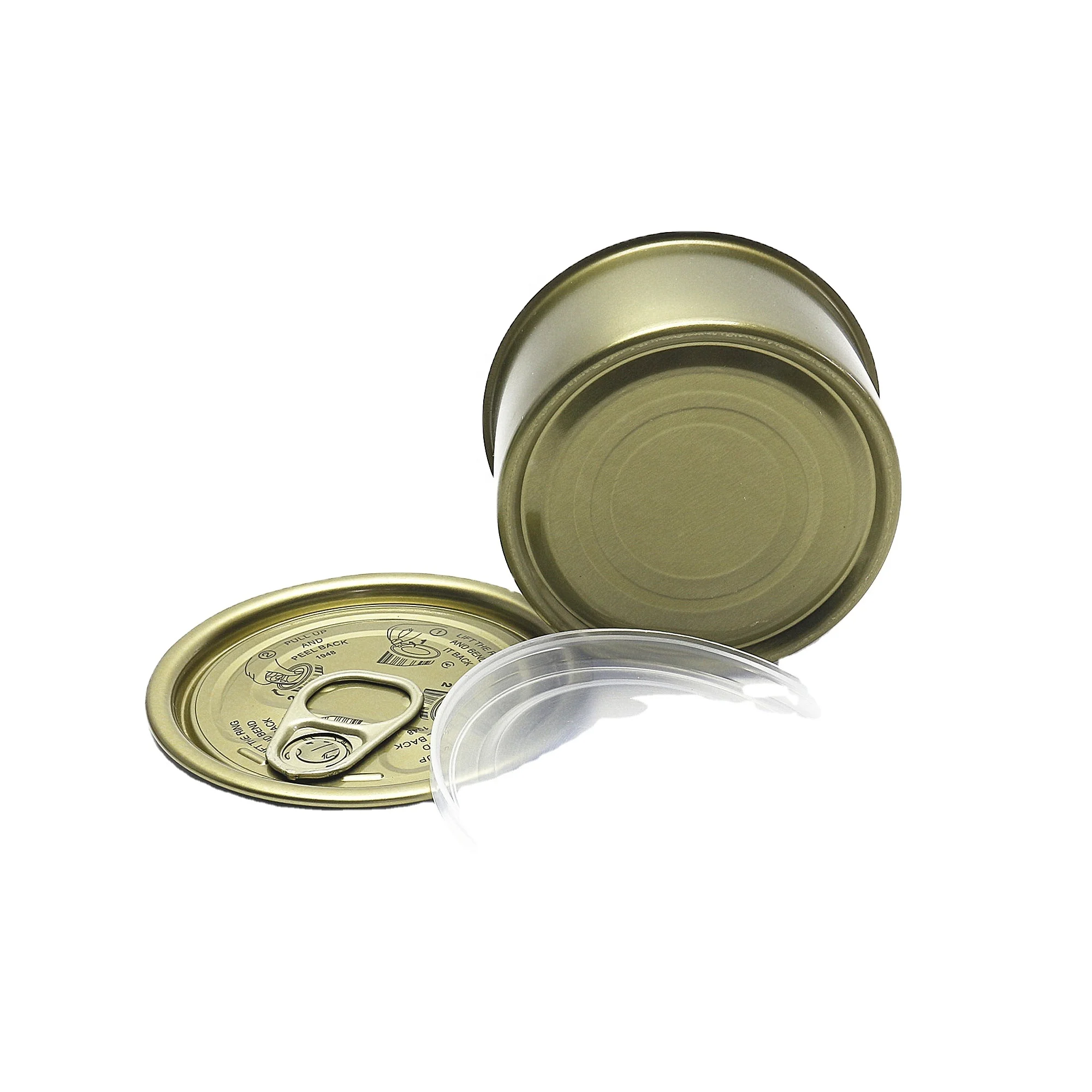 Metal Ring-pull Tin Can Empty Tuna Fish 100ml Tin Cans 100ml Machine Sealable Cans  TC-88K