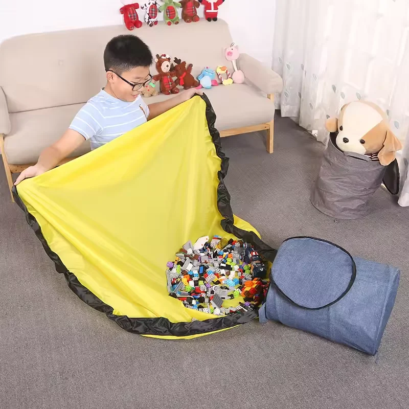 Collapsible toy storage bucket Lego doll storage basket Large capacity detachable play mat storage bucket