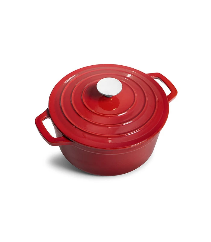Bright Houseware Best Cookware Red 20/24cm Round Casserole Cast Iron Dutch Oven Pot Cookware Enamel Cast Iron Cooking Pot