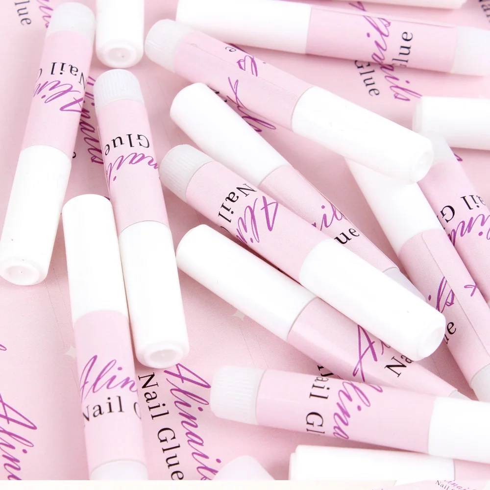 low price wholesale 1ml 2ml 7ml custom sticker logo nail glue for press on nails