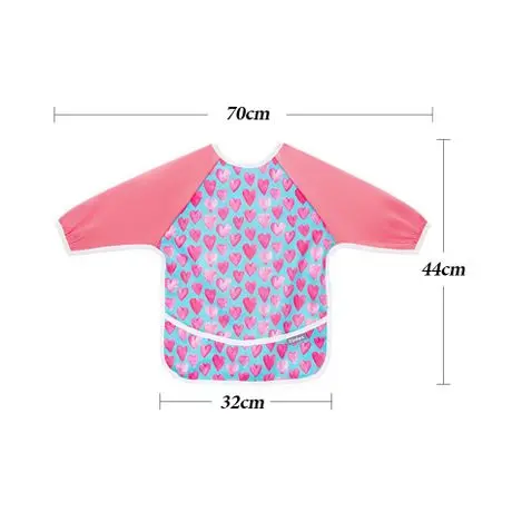 
Happyflute muti function baby eating aprons baby long sleeve bibs waterproof kids art painting for children with pockets 