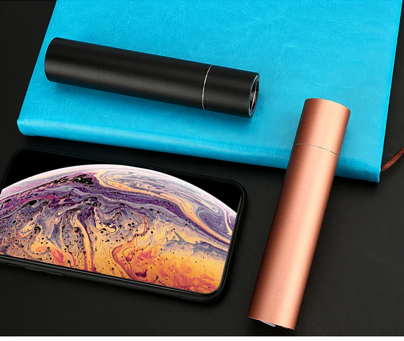 IP44 Waterproof Flash Light Small Portable Flashlight Rechargeable Power Bank Torch Light