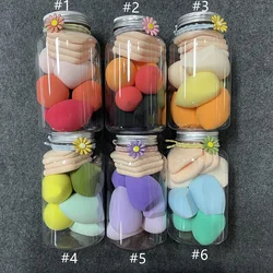 10pcs set Cosmetic Puff Foundation Powder Smooth Cream Blending Multi Shape Face Beauty Makeup Sponges Bottle Make up Sponge