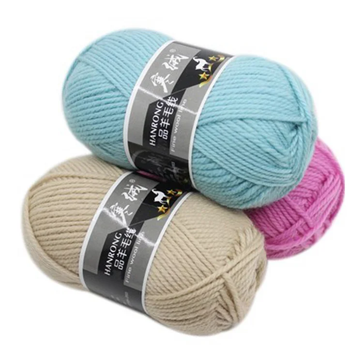 wool yarn 50g 100g soft fabric scarf hat sweater thread cashmere cotton yarn hand crochet diy different color knitting yarn ball