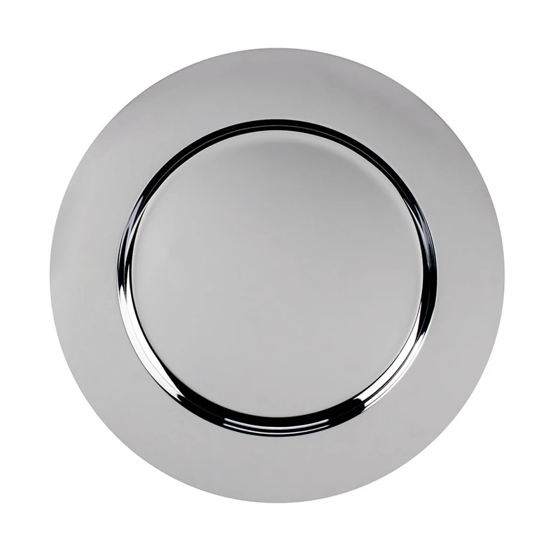 wedding decoration gold rose gold stainless steel charger plate