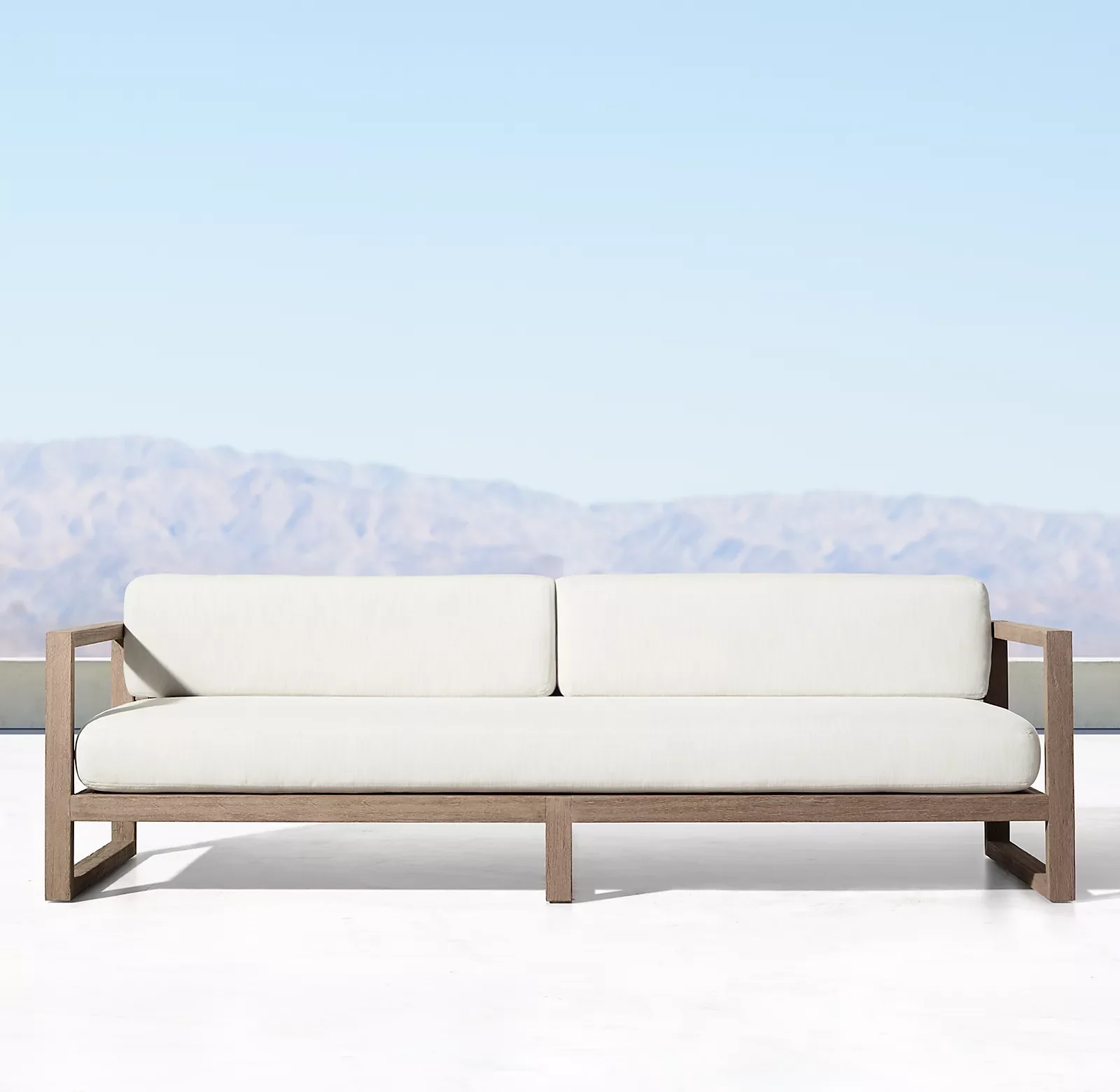 American Luxury Outdoor Wooden Sofa Furniture 4 Pieces Garden Sofa Set Villa Teak Sofa Sectional