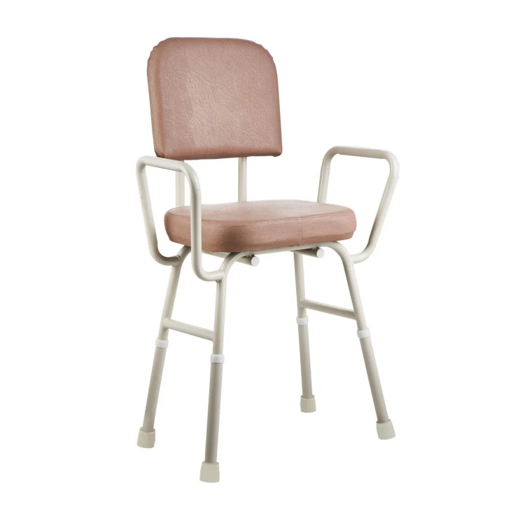 Bliss Medical Height Adjustable Safety Perching Stool Luxury Kitchen Chair Kitchen Stool With Backrest And Seat For Disabled