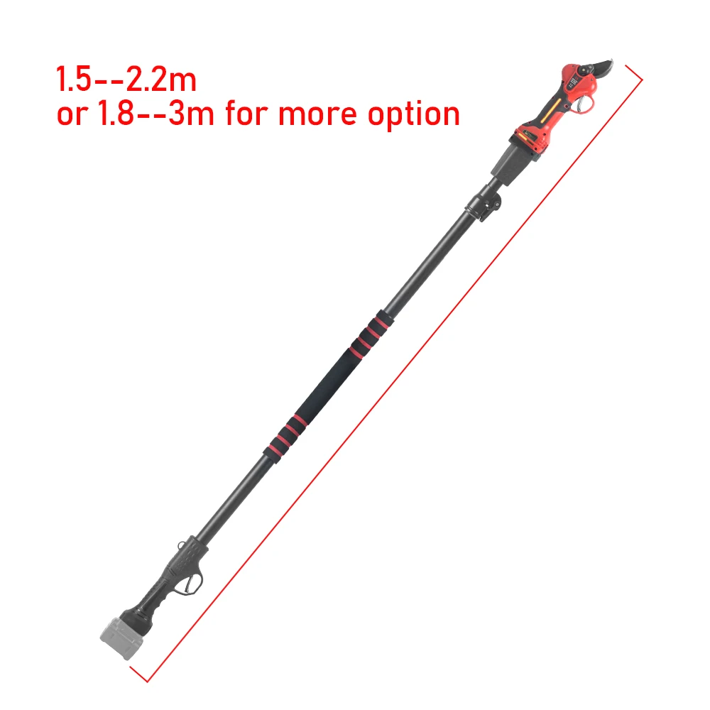 Battery Powered Pole Pruner with 2pcs Rechargeable Battery, Brushless Electric Pruner with 7.2 Feet Foldable Extension Pole