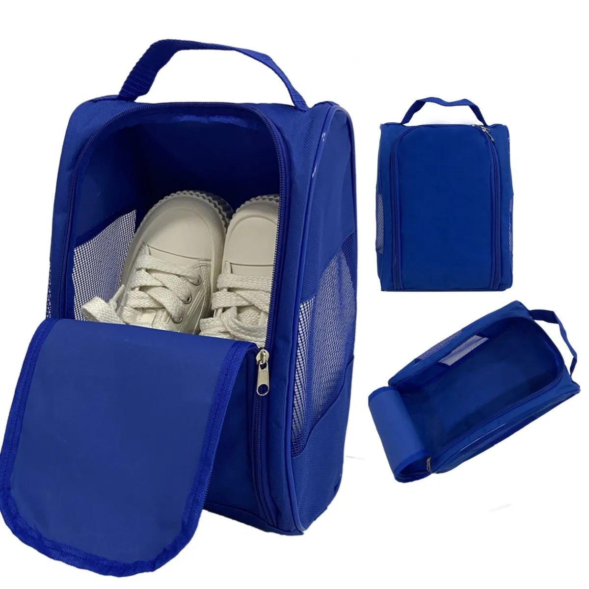 2024 Custom StainResistant Polyester Zipper Shoe Bag with Soccer Ball Shape for Storage & Dust Protection