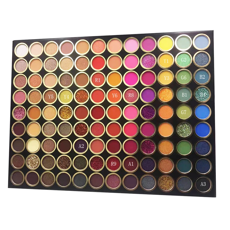 Wholesale New Arriving GLAZZI Easy to Use Smooth Powder and High Pigmented 108 Colors Eye Shadow Palette
