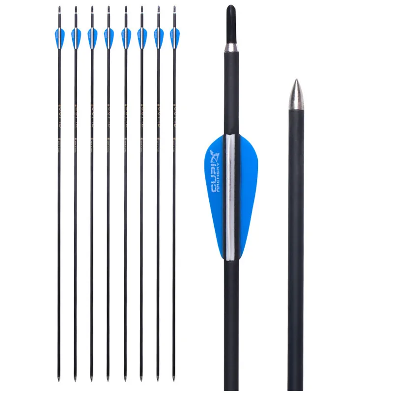 81.5cm OD 6mm mixed carbon practice target carbon arrows for archery recurve bow