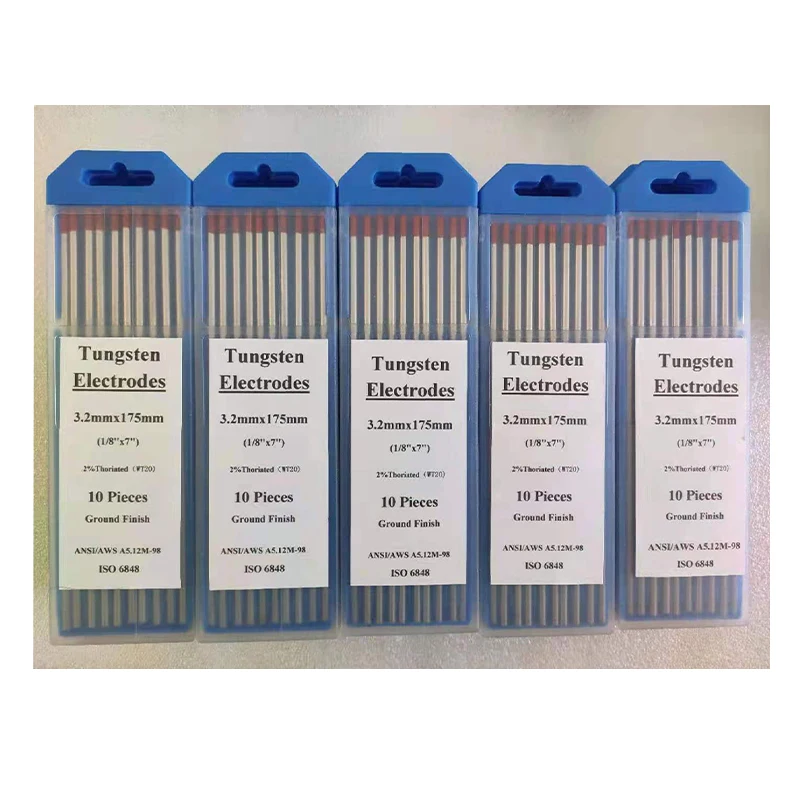 Professional pre-ground 2% thoriated tungsten electrodes 2.4 red tig 3.2x150 electrodo tugsteno
