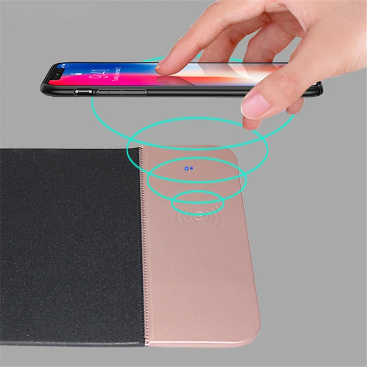 Лучшее качество рекламный Универсальный мобильный телефон Qi компьютерный коврик для мыши Беспроводное зарядное устройство