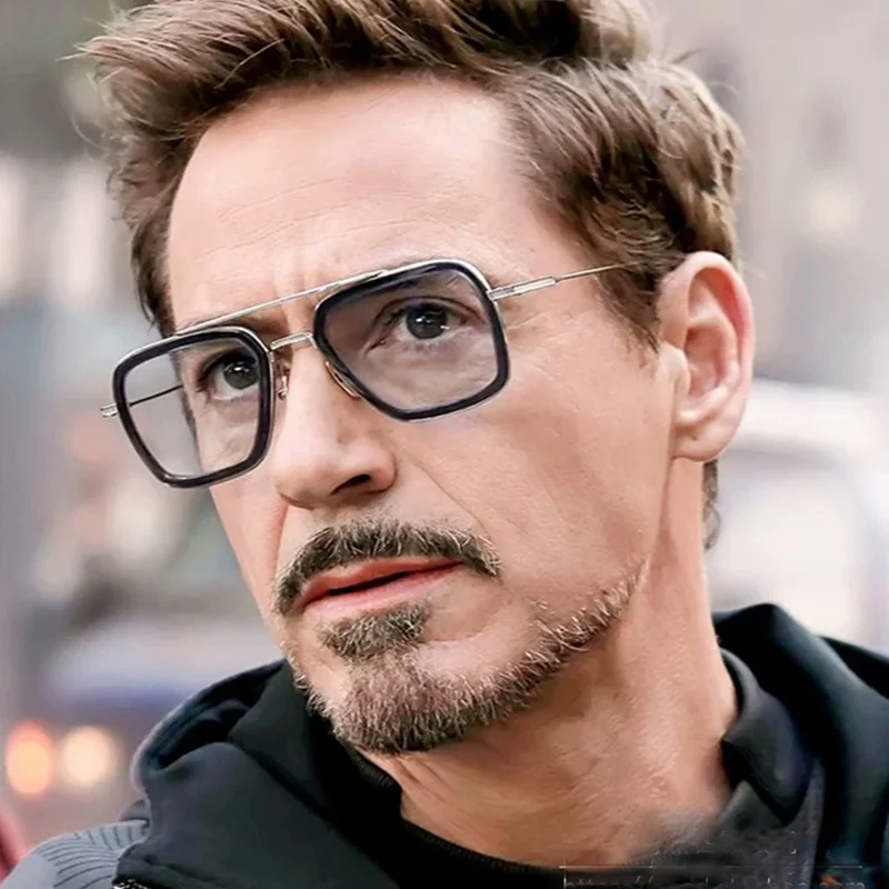 2021 Модные мужские очки ZHIHENG, очки Tony Stark, красивые тонированные линзы, солнцезащитные очки для косплея, 8071/9235