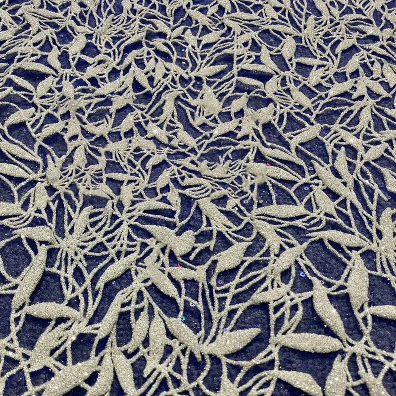 white chunky glitter foam lace fabric for slinky evening dress making