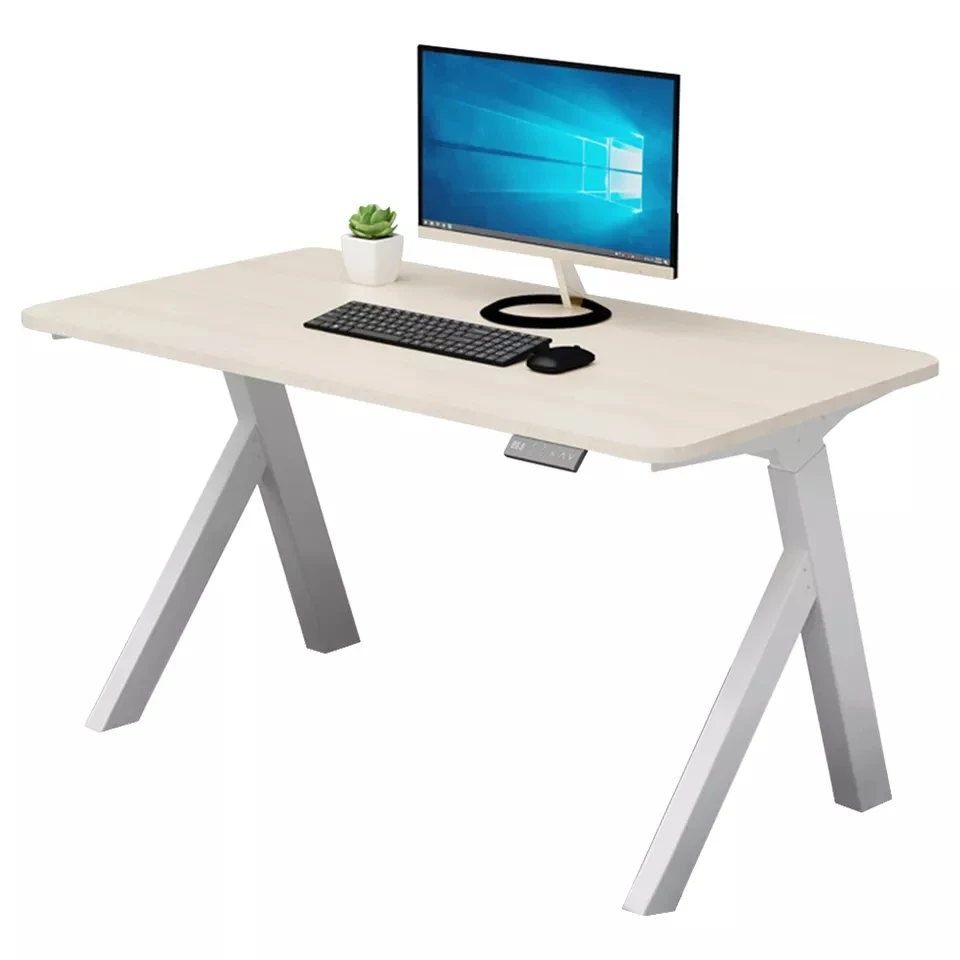 Furniture Factory Ergonomic Modern Office Computer Table Sit Stand Single Motor Standing Electric Height Adjustable Desk