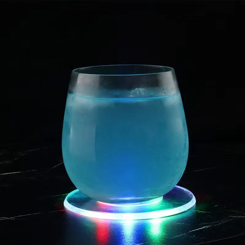 LED Mat Led Lights Flashing Bottle Sticker Mug Coaster Cup Mat For Holiday Party