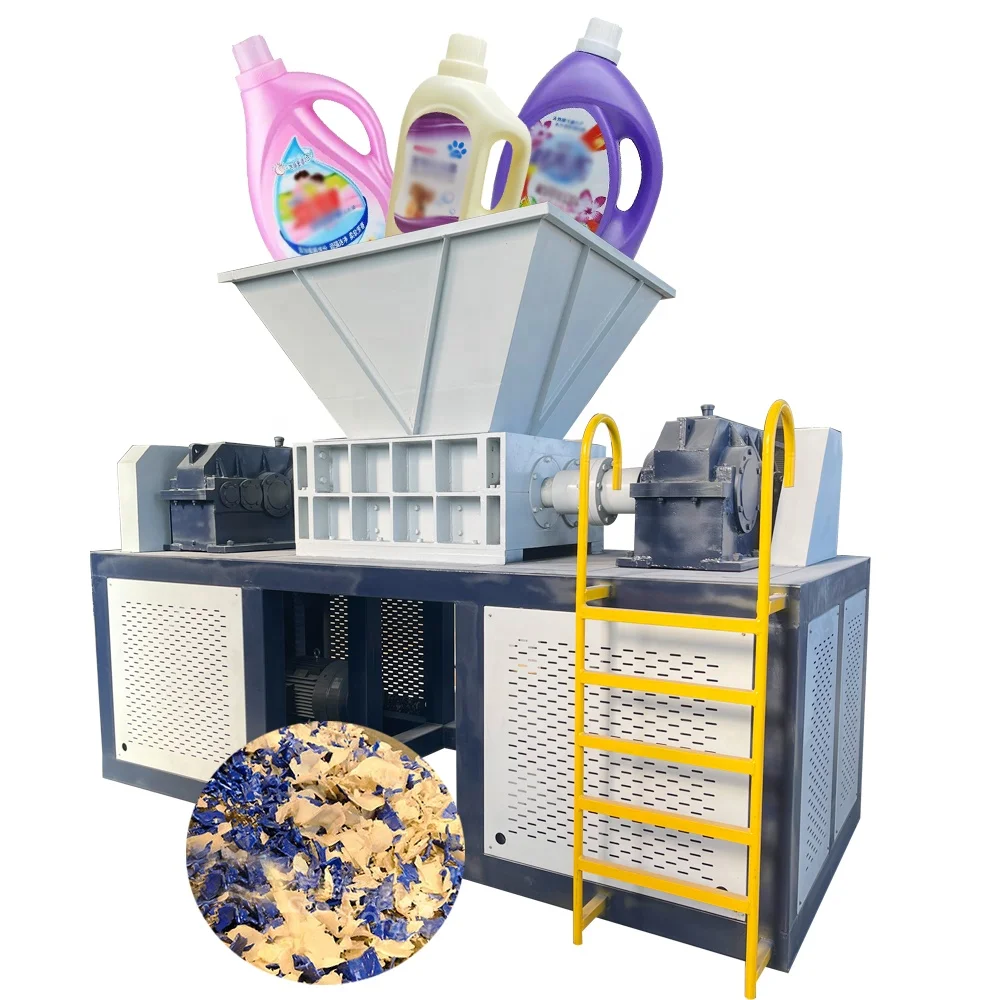 Industrial Waste Plastic Bottle Crushing and Shredding Machine PVC PET PP PE Metal Wood Crusher Shredder For Sale