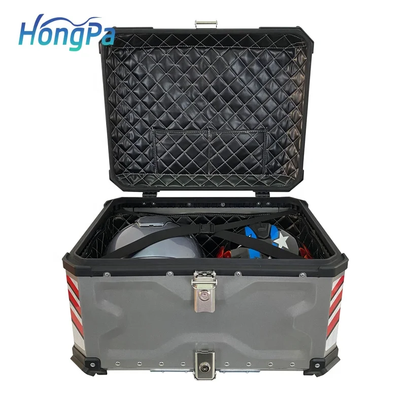 Motorcycle Tail Top Box Case Waterproof and Scooter Hard Tour Storage Carrier Trunk Luggage with Lock