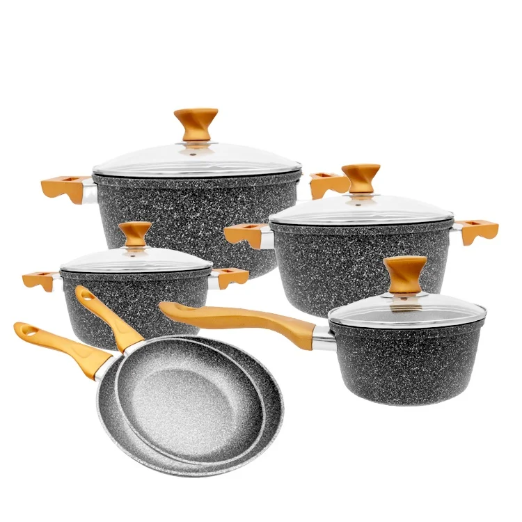 Quality nonstick cookware set Induction aluminium kitchen pots saucepan sets non-stick cookware sets non stick