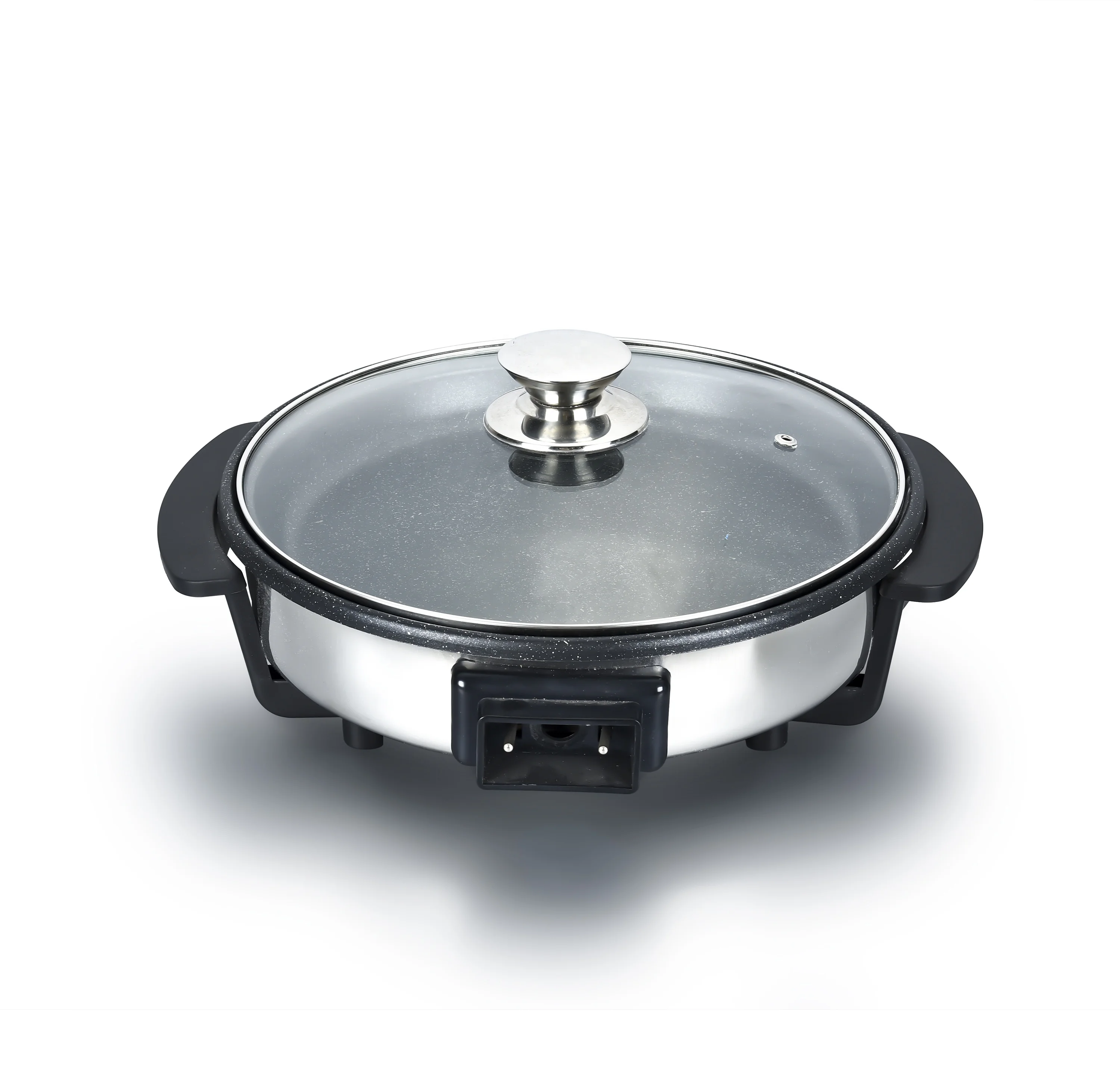 28CM Multi-function Electric Pizza Pan Household Indoor Disc Large Capacity Electric Cooking Fry Pan