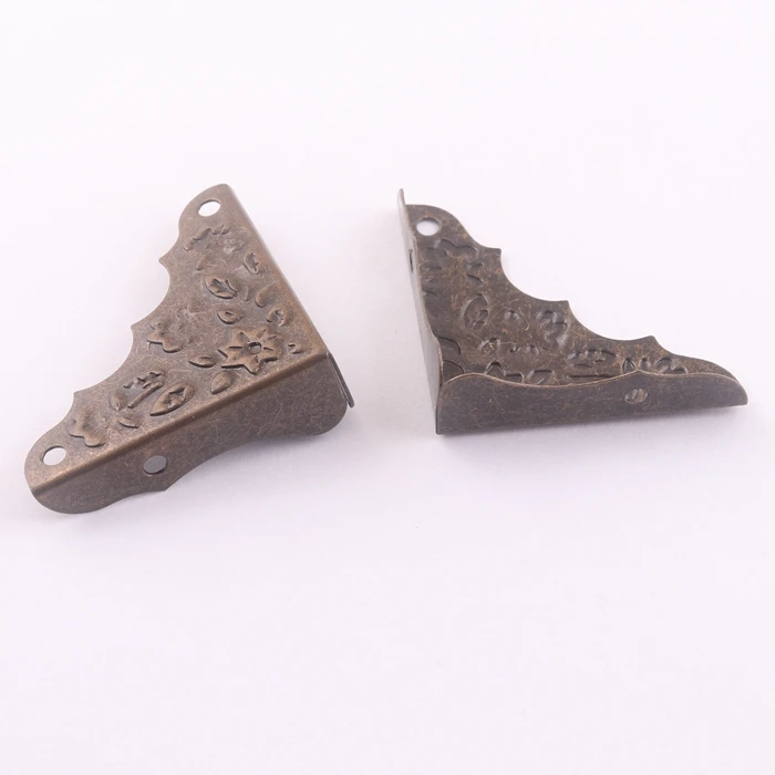 antique brass metal wooden jewelry box edge corner protector for packing box
