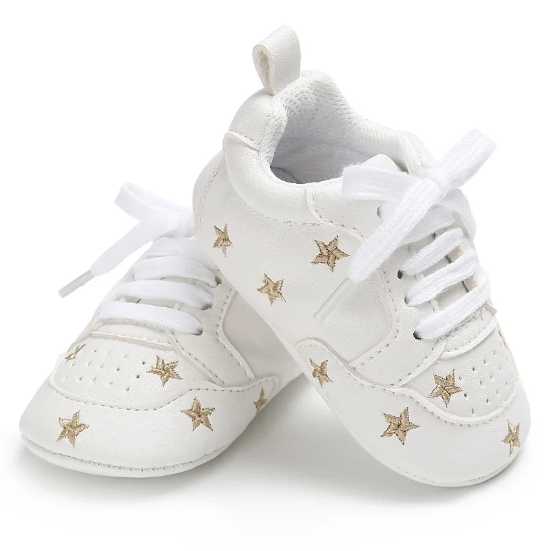 
Embroidered heart-shaped and star baby shoes soft soled casual baby walking shoes unisex 