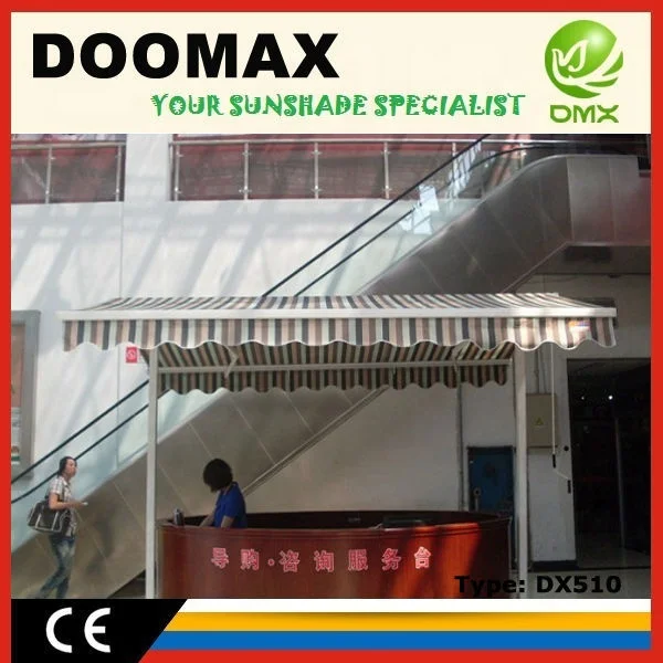 Balcony Retractable Awning #DX510 Free Standing Double Sides Sun Shade and Rain Shelter
