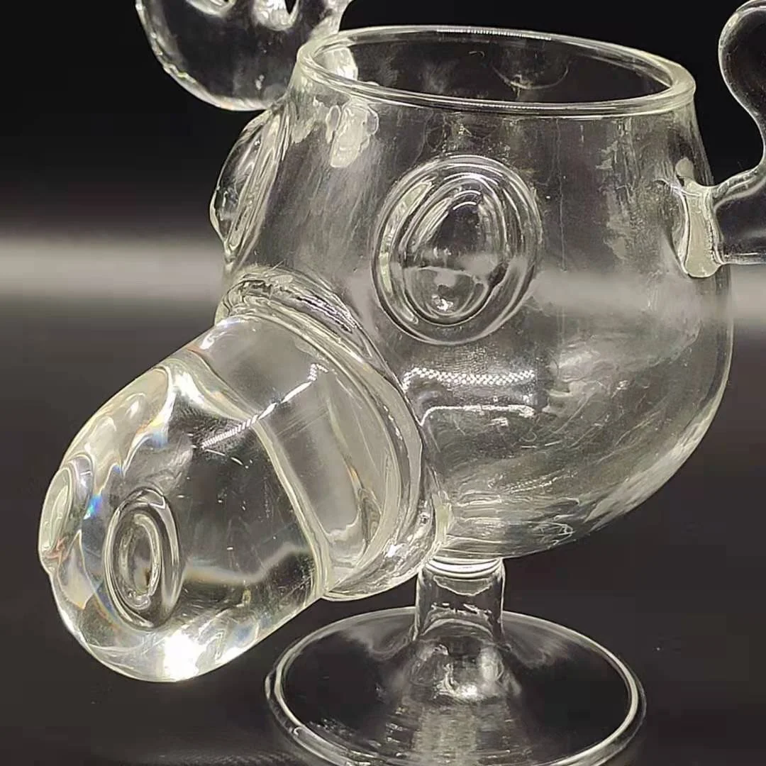 New arrival  glass moose mugs for Christmas moose glass cup