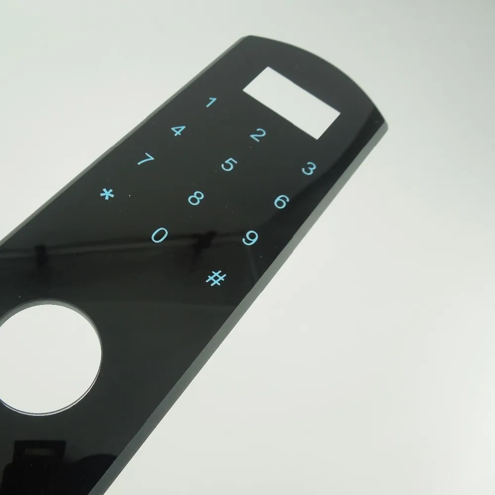 Custom AG AR AF silk screen printing tempered glass Face recognition touch screen panel for smart door lock