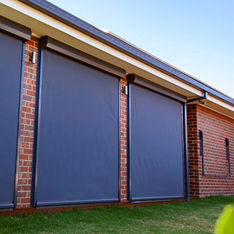 Motorized Patio Electric Blinds For Outside Patio Side Track Motorized House Screens Zip Screen Outdoor Blinds