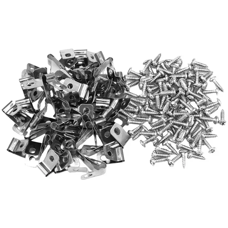 Factory Custom Made Sheet Metal Stamping Fence Wire Clamps Stainless Steel Agricultural Fencing Mounting Clips