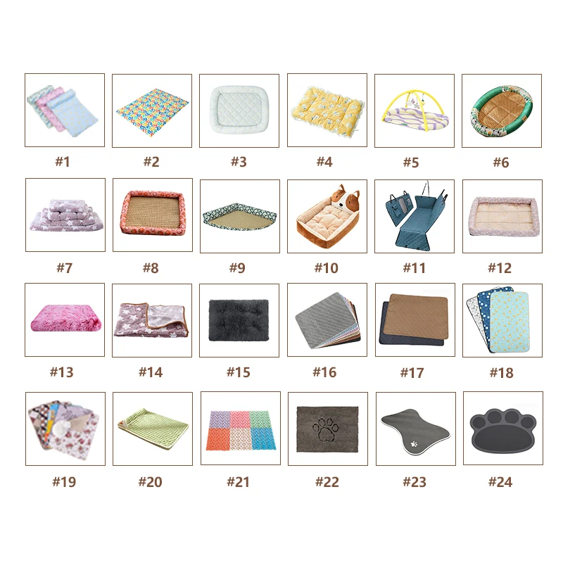 2023 hot selling cute pet bed summer multi-colored soft PP rectangle, cotton cooling dog bed puppy dog sofa/