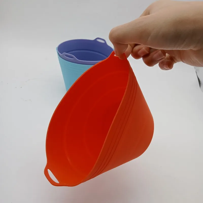 Grill Accessories Foldable Drum Lining Liner BBQ Oil Bucket Liner Silicone Oil Bucket Liner for Barbecue