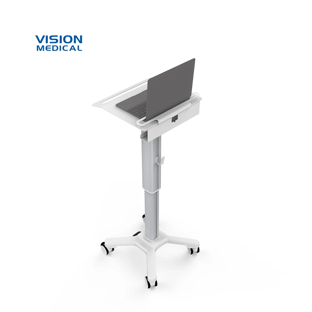 Aluminum alloy computer trolley medical equipment cart mobile patient trolley dental device hospital laptop cart