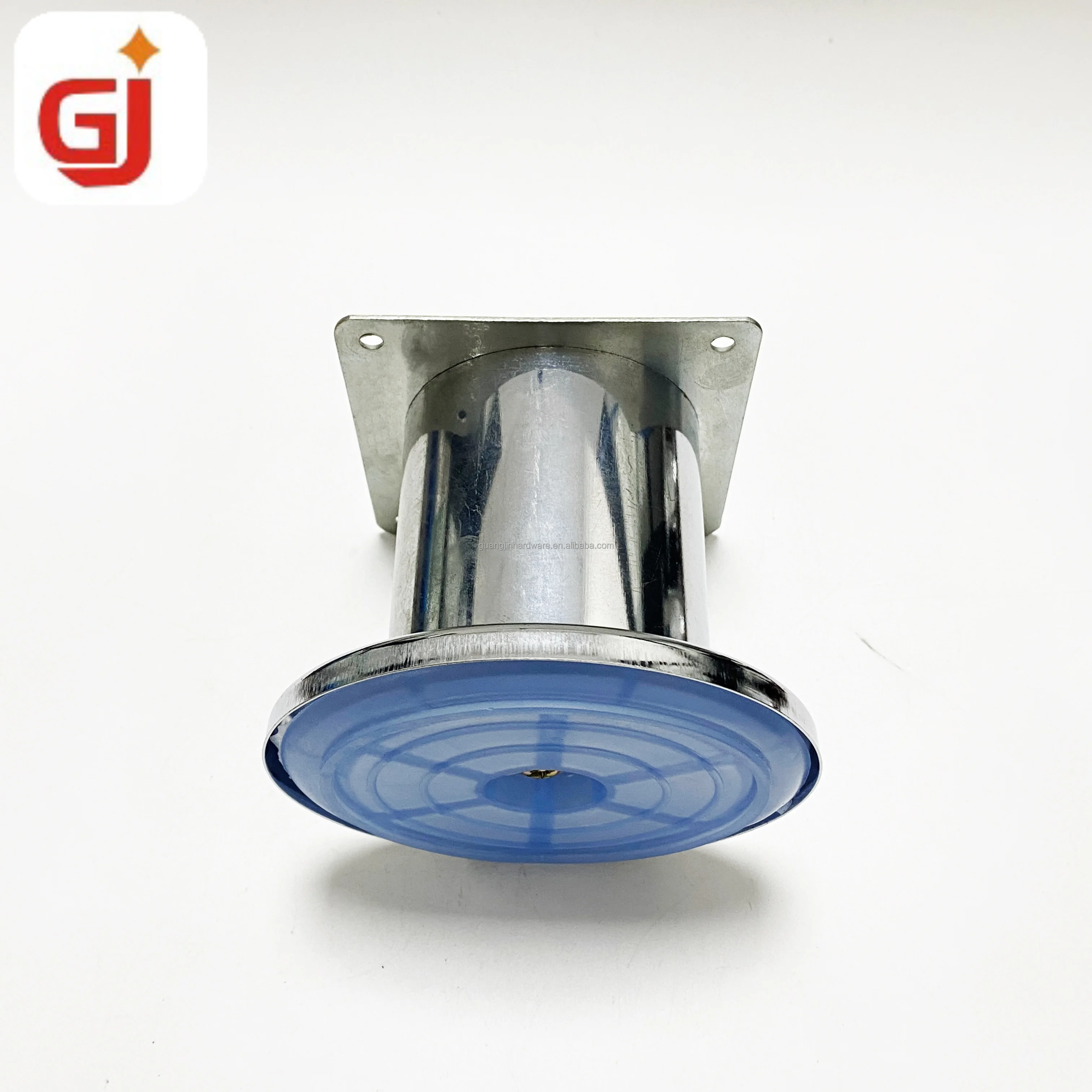 Chrome metal furniture sofa feet with big base metal base