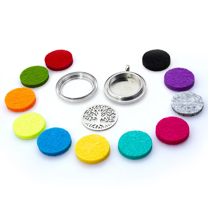 25mm Necklace Pendant Twist Oil Aromatherapy Perfume Stainless Steel Diffuser Locket Replaceable Fragrance Women Jewelry Making