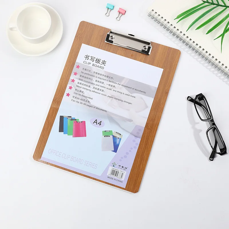 Reusable ECO-Friendly Vintage Writing Menu Wood Folder Metal Custom Wooden Clear Mini Exam Pad Nurse Clip Board with Storage