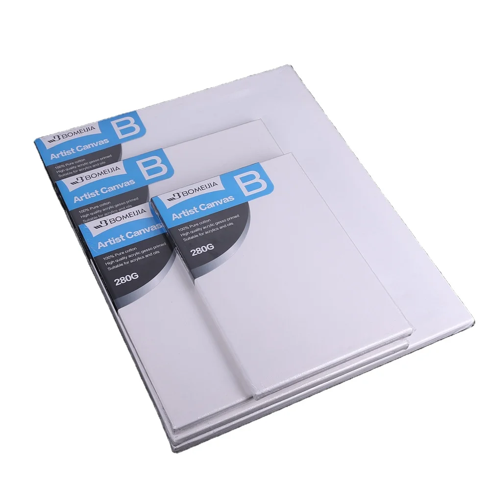 BOMEIJIA Custom 100% Cotton Painting Canvas Stretched Art Oil Painting Canvas Board For Painting