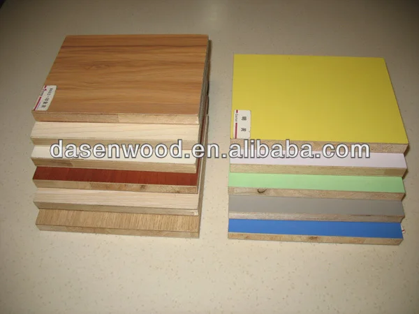 18 mm waterproof Double faces various colours melamine film mdf sheet for furniture