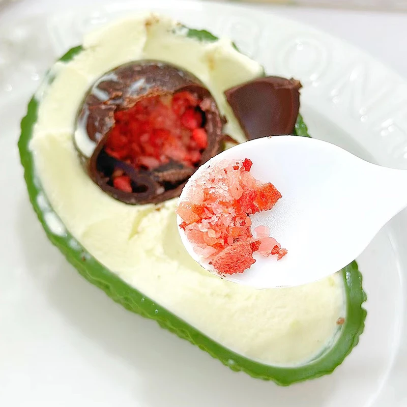 Wholesale Customized Flavour soft fruit ice cream Peach Flavour Snack Avocado Ice Cream