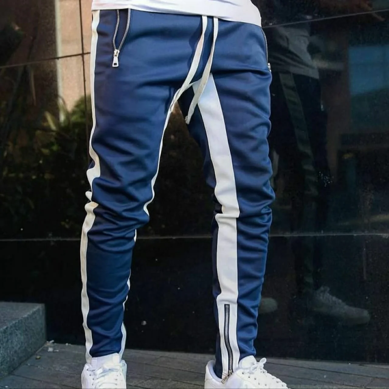 Custom Wholesale Workout Fitness Sweatpants Tapered Slim Fit Gym Cotton Jogger Track pants Man