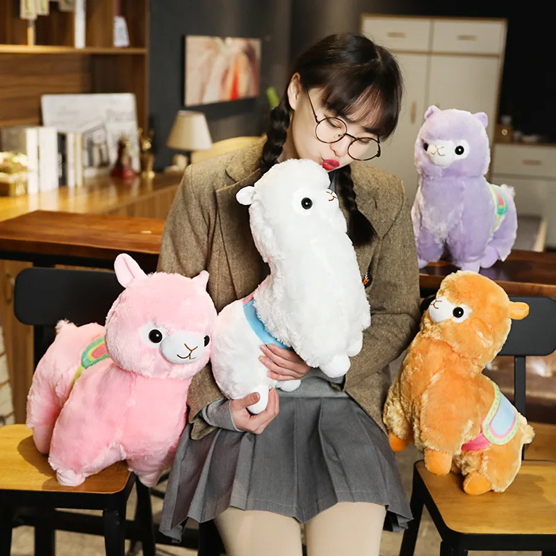 Hot sale a variety of colors 35cm camel stuffed animal alpaca decorated with fluffy wholesale alpaca pillows